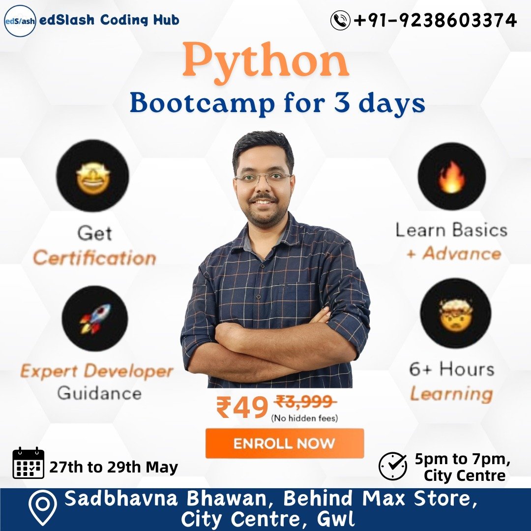 Python Bootcamp for 3 days