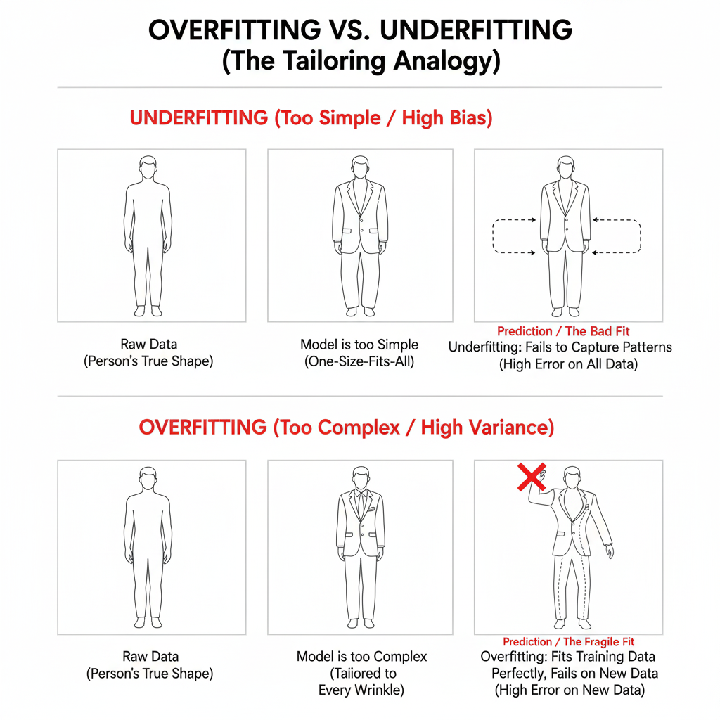 Underfitting vs Overfitting vs Good fit